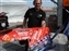 One of the guy´s who take care of the crashed fairings